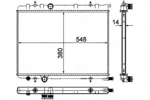 8MK 376 718-051/BRH - РАДИАТОР ДВИГАТЕЛЯ BEHR HELLA 96474208 1330G2 13331