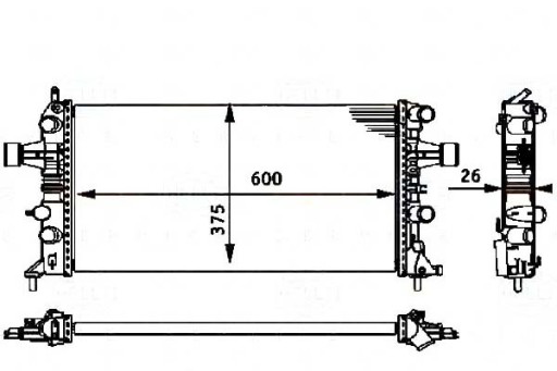 8MK 376 710-664/ZAW - РАДІАТОР ДВИГУНА BEHR HELLA BEHR HELLA 1300195 13