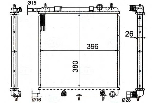 8MK 376 718-621 (BRH) 133365 1330C0 1331TS - РАДИАТОР ДВИГАТЕЛЯ BEHR-HELLA BEHR HELLA 1330W8 133