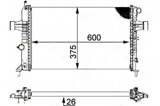 8MK 376 710-314/ZAW - BEHR HELLA ДВИГУН РАДІАТОР BEHR HELLA 93277988 1