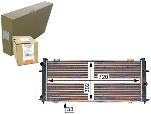 BRH8MK 376 707-301/RS7 - РАДІАТОР ДВИГУНА BEHR HELLA BRH, 8MK 376 707-301