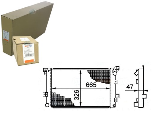 BRH8MK 376 708-511/RS7 - РАДІАТОР ДВИГУНА BEHR HELLA BRH, 8MK 376 708-511