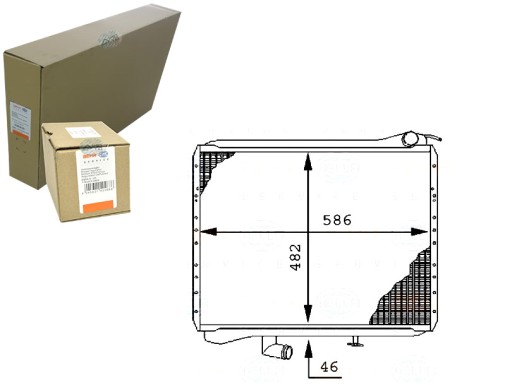 BRH8MK 376 710-001/RS7 - РАДИАТОР ДВИГАТЕЛЯ BEHR HELLA BRH, 8MK 376 710-001