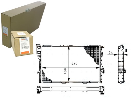 BRH8MK 376 711-114/RS7 - РАДИАТОР ДВИГАТЕЛЯ BEHR HELLA BRH, 8MK 376 711-114