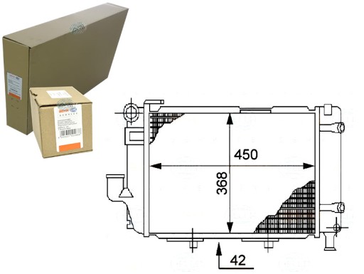 BRH8MK 376 711-364/RS7 - РАДІАТОР ДВИГУНА BEHR HELLA BRH, 8MK 376 711-364