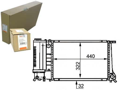 BRH8MK 376 717-464/RS7 - РАДИАТОР ДВИГАТЕЛЯ BEHR HELLA BRH, 8MK 376 717-464