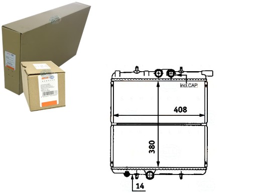 BRH8MK 376 718-251/RS7 - РАДИАТОР ДВИГАТЕЛЯ BEHR HELLA BRH, 8MK 376 718-251