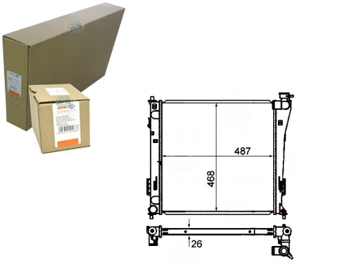 BRH8MK 376 735-271/RS7 - РАДІАТОР ДВИГУНА BEHR HELLA BRH, 8MK 376 735-271