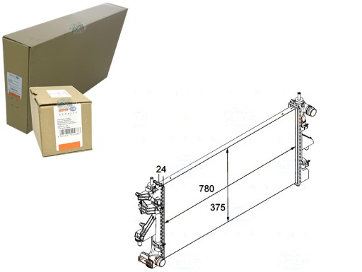 BRH8MK 376 745-034/RS7 - РАДИАТОР ДВИГАТЕЛЯ BEHR HELLA BRH, 8MK 376 745-034