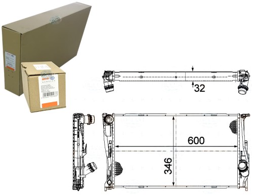 BRH8MK 376 754-004/RS7 - РАДІАТОР ДВИГУНА BEHR HELLA BRH, 8MK 376 754-004