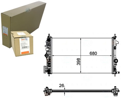 BRH8MK 376 754-361/RS7 - РАДІАТОР ДВИГУНА BEHR HELLA BRH, 8MK 376 754-361