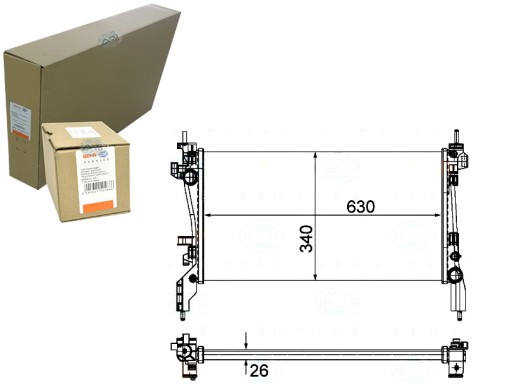 BRH8MK 376 754-581/RS7 - РАДІАТОР ДВИГУНА BEHR HELLA BRH, 8MK 376 754-581