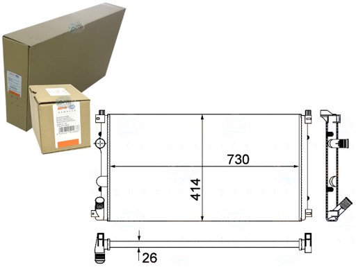 BRH8MK 376 780-671/RS7 - РАДІАТОР ДВИГУНА BEHR HELLA BRH, 8MK 376 780-671