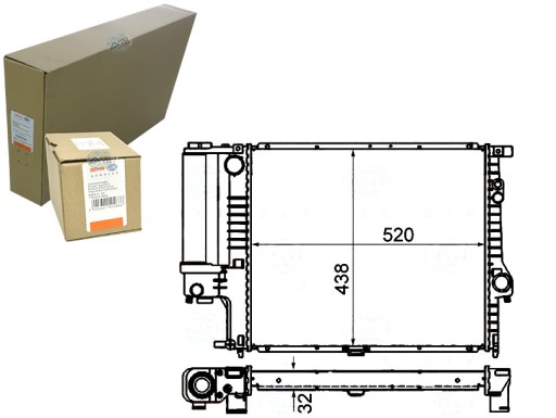 BRH8MK 376 888-134/RS7 - РАДИАТОР ДВИГАТЕЛЯ BEHR HELLA BRH, 8MK 376 888-134