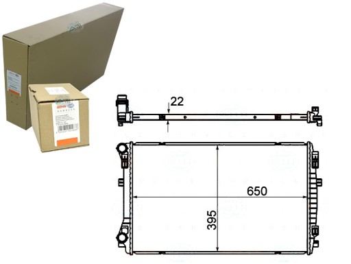 BRH8MK 376 901-374/RS7 - РАДІАТОР ДВИГУНА BEHR HELLA BRH, 8MK 376 901-374