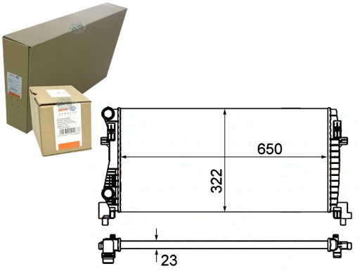 BRH8MK 376 901-404/RS7 - РАДІАТОР ДВИГУНА BEHR HELLA BRH, 8MK 376 901-404