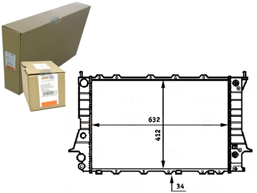 BRH8MK 376 715-081(EXT) - РАДІАТОР ДВИГУНА BEHR-HELLA - СИСТЕМА ОХОЛОДЖЕННЯ SI