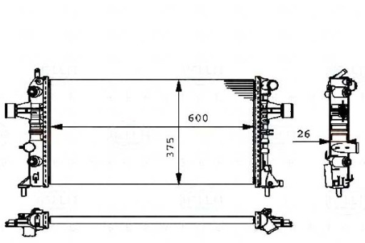 8MK 376 710-324/BRH - РАДІАТОР ДВИГУНА BEHR HELLA - СИСТЕМА ОХОЛОДЖЕННЯ SI