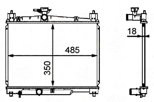 8MK 376 - Радиатор behr hella toyota yaris 1.0/1.3