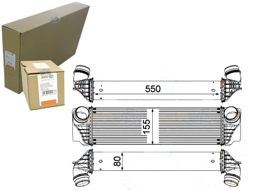 BRH8ML 376 - BEHR HELLA ИНТЕРКУЛЕР ВОЗДУХООХЛАДИТЕЛЬ НАДАРЕННОГО ВОЗДУХА