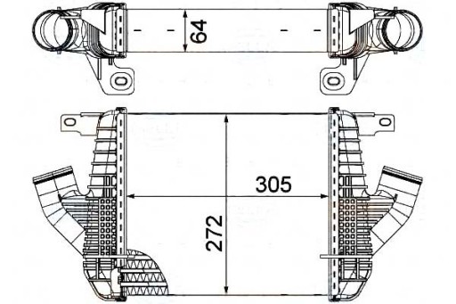 8ML 376 751-231/BRH - BEHR HELLA INTERCOOLER ЗАРЯДЖЕНИЙ ПОВІТРЯНИЙ ОХОЛОДЖУВАЧ