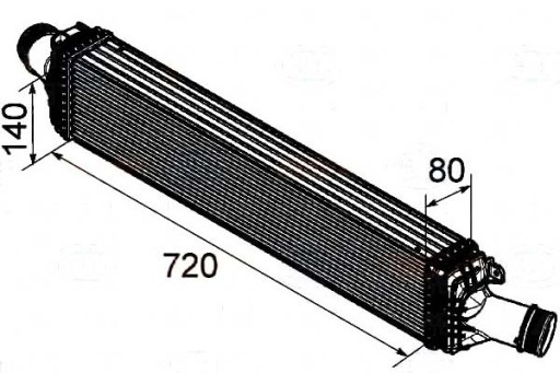 8ML 376 - BEHR HELLA INTERCOOLER ЗАРЯДЖЕНИЙ ПОВІТРЯНИЙ ОХОЛОДЖУВАЧ