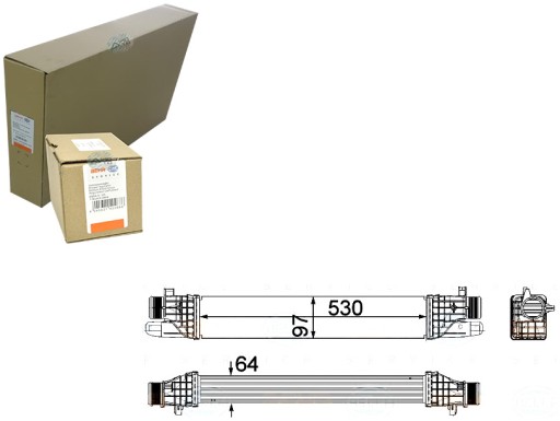 BRH/8ML 376 - BEHR HELLA INTERCOOLER ЗАРЯДЖЕНИЙ ПОВІТРЯНИЙ ОХОЛОДЖУВАЧ