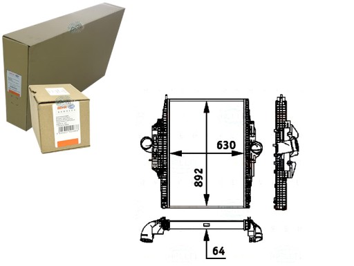 BRH/8ML 376 - BEHR HELLA INTERCOOLER ЗАРЯДЖЕНИЙ ПОВІТРЯНИЙ ОХОЛОДЖУВАЧ