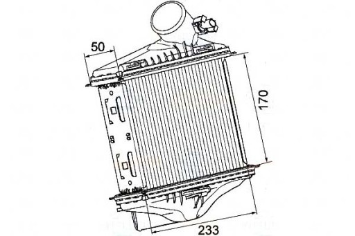 8ML 376 - BEHR HELLA INTERCOOLER ЗАРЯДЖЕНИЙ ПОВІТРЯНИЙ ОХОЛОДЖУВАЧ