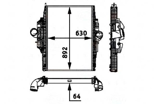 8ML 376 - ИНТЕРКУЛЕР BEHR-HELLA ВОЗДУШНЫЙ ОХЛАДИТЕЛЬ НАДАРЕННОГО ВОЗДУХА