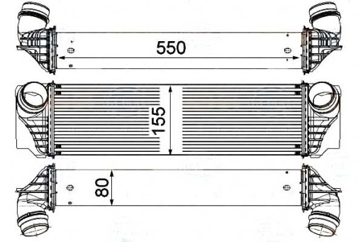 8ML 376 - ИНТЕРКУЛЕР BEHR-HELLA ВОЗДУШНЫЙ ОХЛАДИТЕЛЬ НАДАРЕННОГО ВОЗДУХА