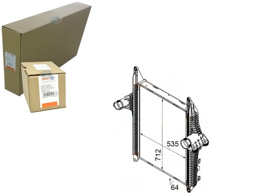 BRH8ML 376 - BEHR HELLA INTERCOOLER ЗАРЯДЖЕНИЙ ПОВІТРЯНИЙ ОХОЛОДЖУВАЧ