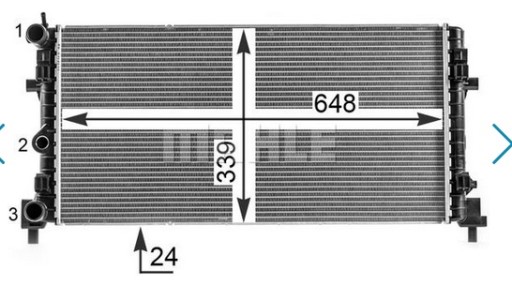 8MK 376 - Кулер для воды behr audi a1 fabia polo oe качество