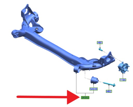 JX6Z5035Q - Belka bod axle ford focus mk4 2018- oe 2540216 _ jx61-5k952-aeg