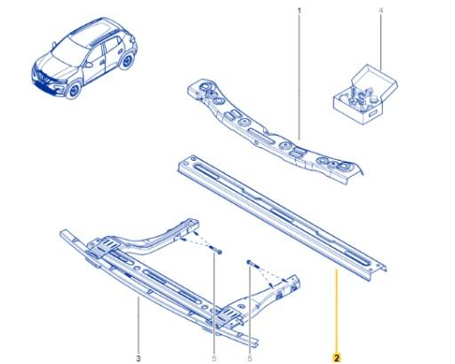 Вставка багажника RENAULT хит III L2 LONG 2014-