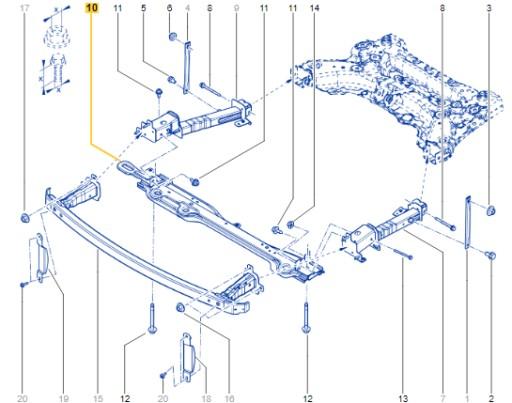 625301478R - СТОЯНКА РАДІАТОРА RENAULT KANGOO III 21-