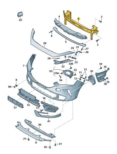 5FF807109A - ПЕРЕДНЯЯ БАЛКА БАМПЕРА CUPRA FORMENTOR ОРИГИНАЛ