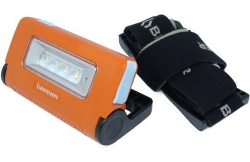 BERNER фонарик фара 2в1 АКУ LED 335506