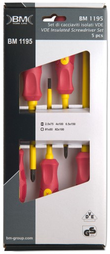 БЕТА НАБІР ВИКРУТОК В ІЗОЛЯЦІЇ 1000В 5ШТ 1195