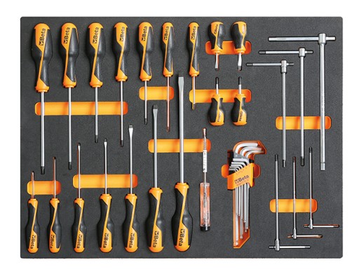 БЕТА-НАБІР З 34 ІНСТРУМЕНТІВ У М'ЯКОМУ ВСТАВКУ MB44