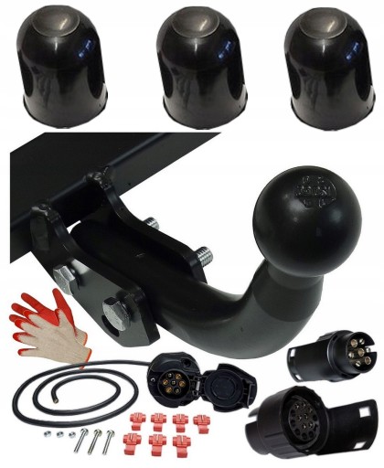 БЕЗ ОБРЕЗКИ БАМПЕРА БУКСИРОВОЧНЫЙ КРЮК + 7PIN/13P + ЖГУТ ПРОВОДОВ TOYOTA YARIS 1I 99-2005