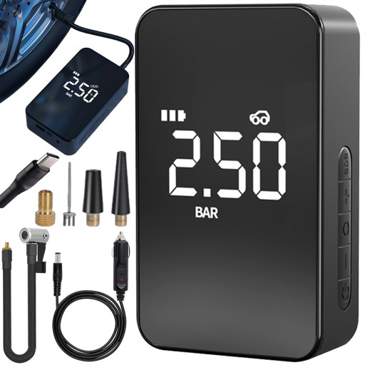 Бездротовий електричний повітряний насос автомобільний велосипедний компресор 6000mAh