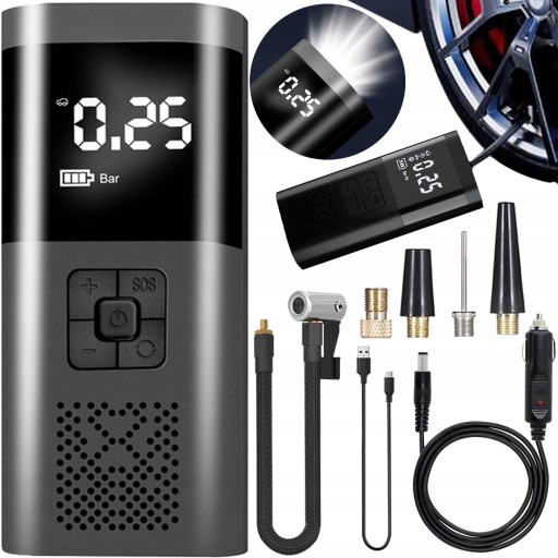 БЕСПРОВОДНОЙ ЭЛЕКТРИЧЕСКИЙ НАСОС АВТОМОБИЛЬНЫЙ КОМПРЕССОР ВЕЛОСИПЕД ПОРТАТИВНЫЙ