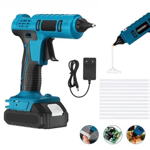 АКУМУЛЯТОРНИЙ ГАРЯЧИЙ КЛЕЄВИЙ ПІСТОЛЕТ 100 Вт 21 В + 12 КЛЕЄВИХ ПАЛИЧОК