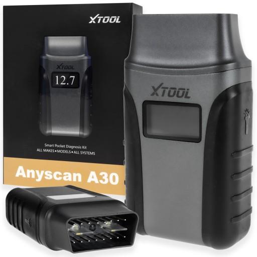 БЕСПРОВОДНОЙ ДИАГНОСТИЧЕСКИЙ ИНТЕРФЕЙС СКАНЕР XTOOL A30 OBD2 BT