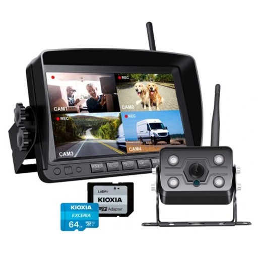 БЕЗДРОТОВА КАМЕРА ЗАДНЬОГО ВИДУ FHD + 64GB TIR BUS HARVEST 64GB 12-36V