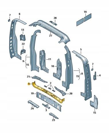 7H0803638B - * ФОЛЬКСВАГЕН ОРИГИНАЛЬНЫЙ OE ЗАПОРНЫЙ ЛИСТ