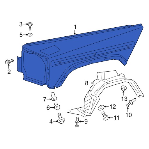 4638808702 4638808702 - КРЫЛО ПЕРЕДНЕЕ ЛЕВОЕ MERCEDES G W463 W483 2018+