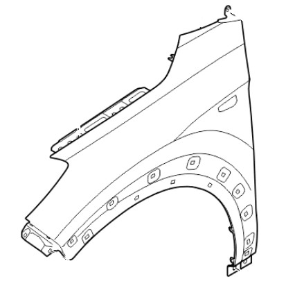 66311-D3000 - КРЫЛО ПЕРЕДНЕЕ ЛЕВОЕ HYUNDAI TUCSON (TLe) 2017