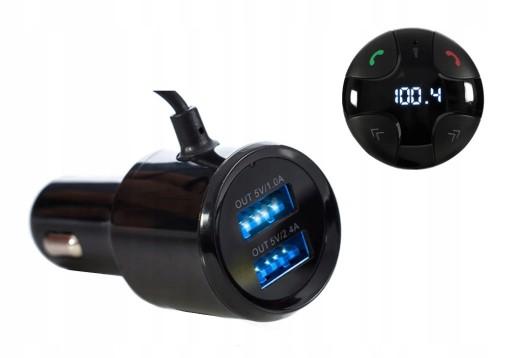 BLUETOOTH FM-ПЕРЕДАВАЧ З ДВОМА USB-ЗАРЯДНИМИ ПРИСТРОЯМИ